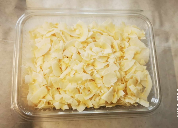150 gramm Kokosflocken in Recy Schale Kokoschips Superfood BARF Nährstoffe Wurmbefall